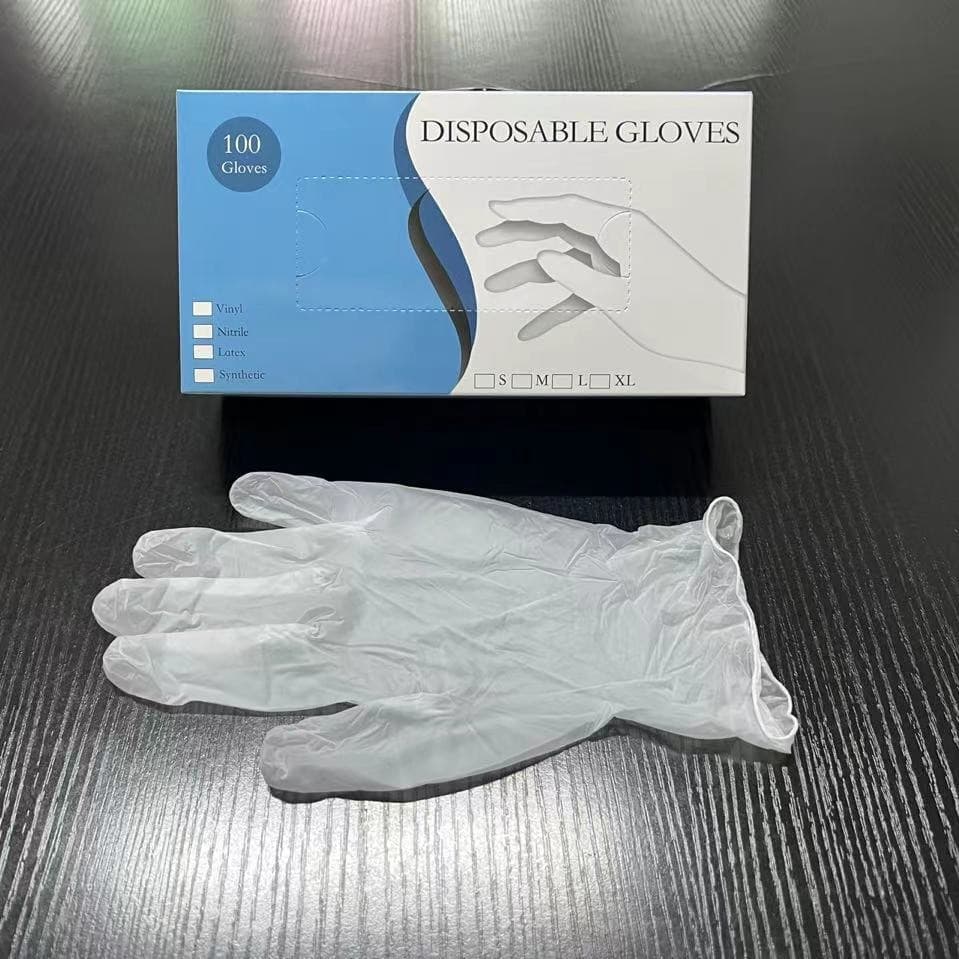Disposable transparent gloves PVC 3