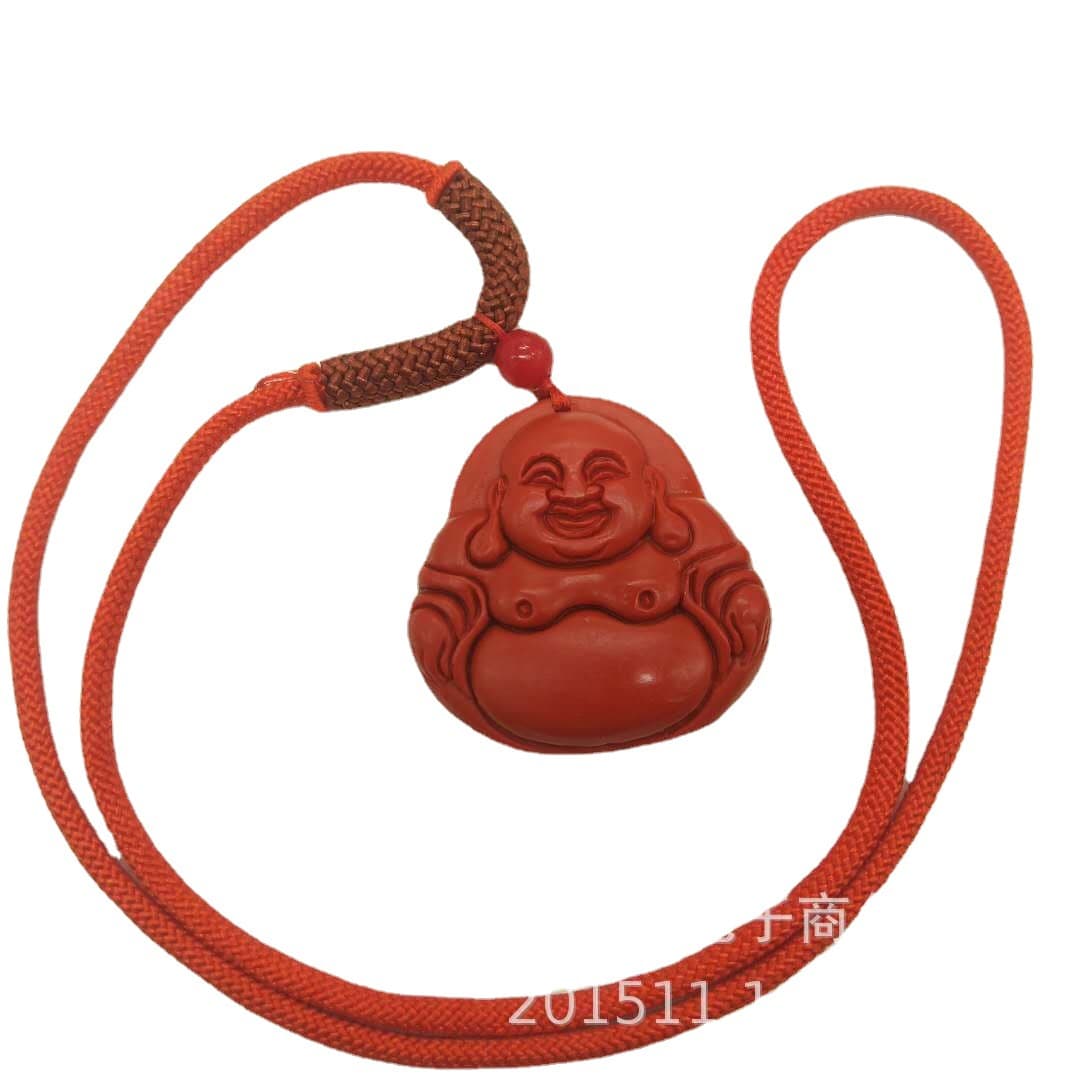 Necklace, pendant for elderly, cinnabar, Birthday gift, for luck 5