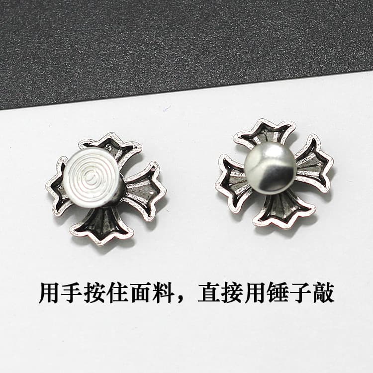 Spot small batch of Anu button hidden silver rivet jacket decorative buckle female jeans buckle leather bag button nail buckle 4