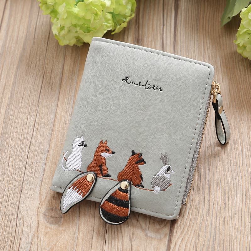 Short cute fresh folding small wallet, Korean style 2