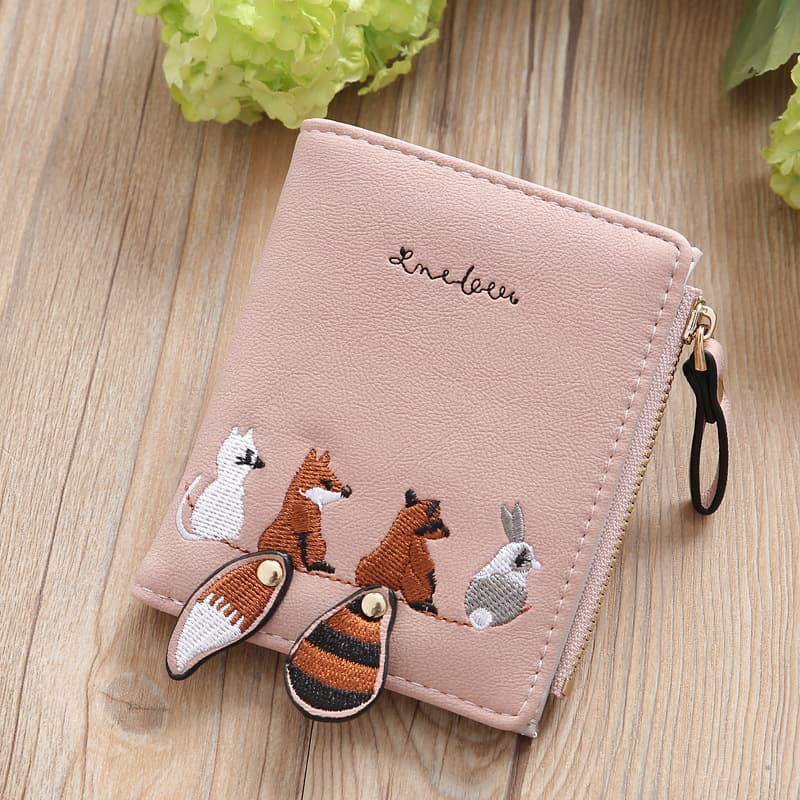 Short cute fresh folding small wallet, Korean style 3