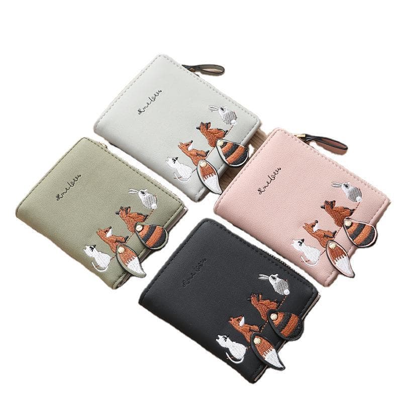 Short cute fresh folding small wallet, Korean style 5
