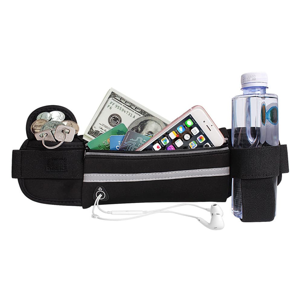 Travel sports belt bag, invisible sticker for gym, mobile phone, teapot 5