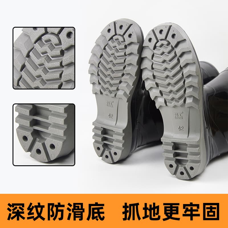 Golden Emperors Labor Men's Water Shoes High Waterproof Anti -Slip can add cotton with rains and wear -resistant flood prevention work rain boots 3