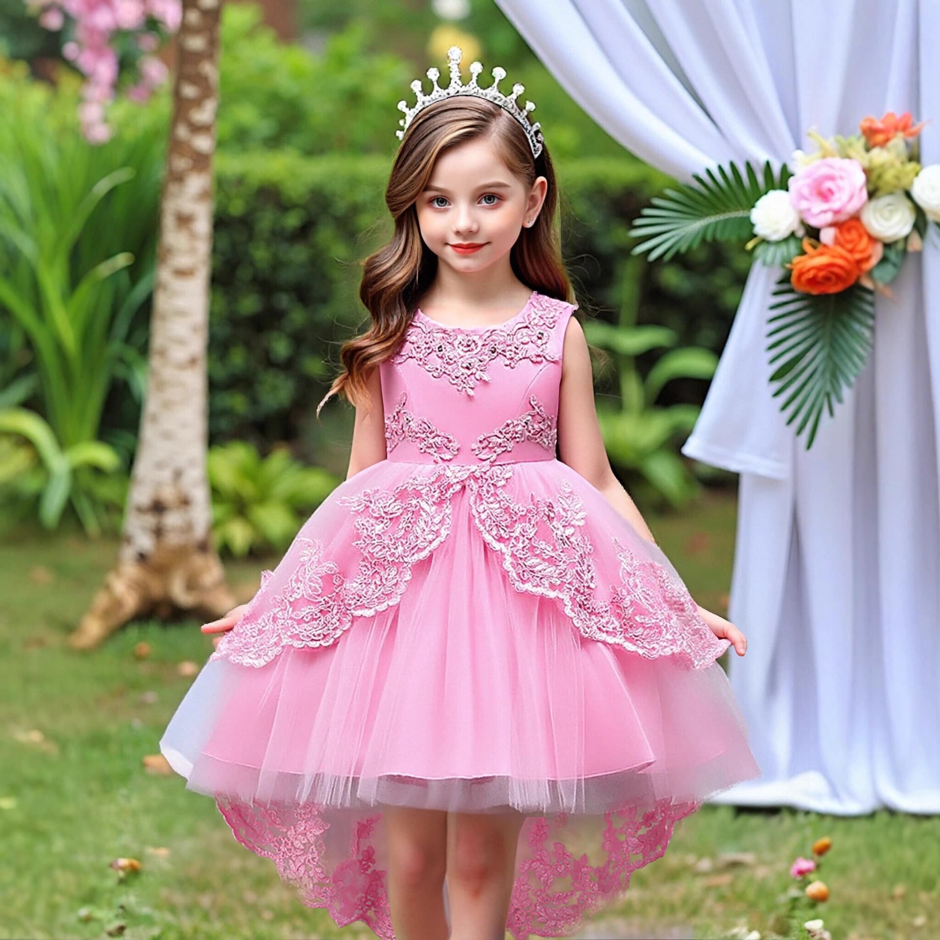 (Wholesale), small princess costume, lace dress, Amazon, children's clothing, tutu skirt 4