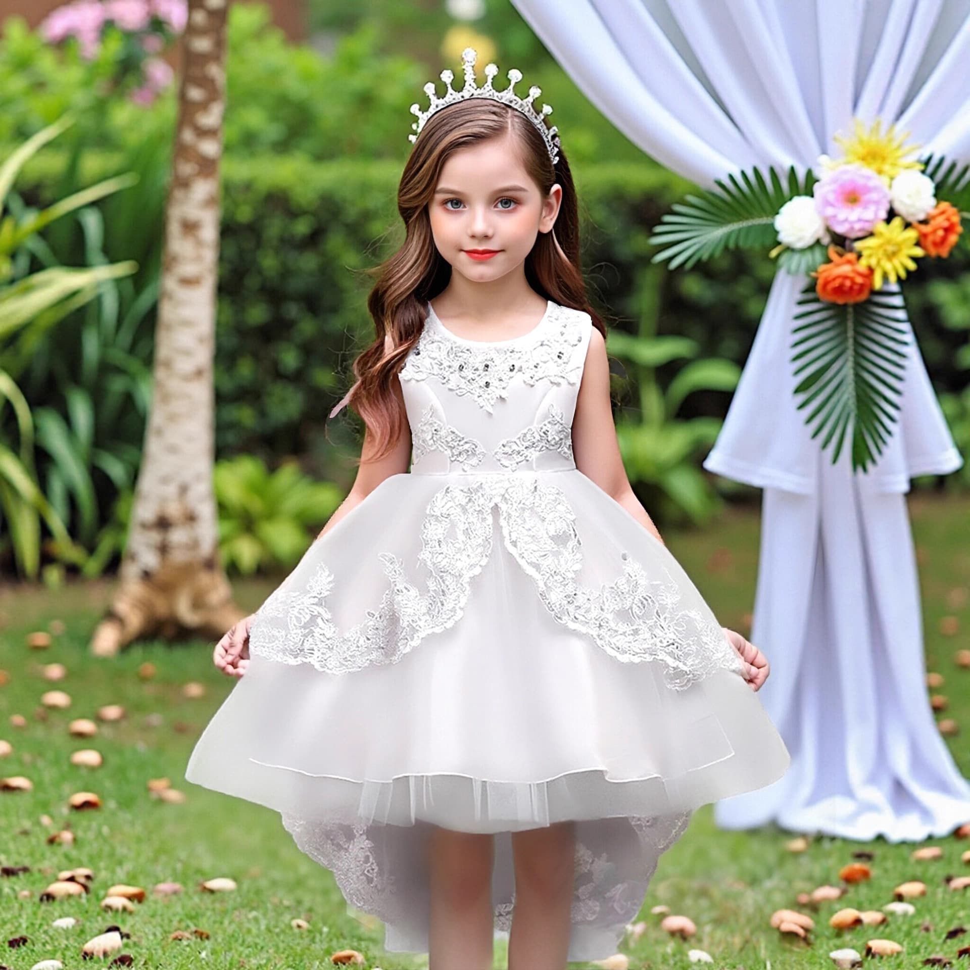 (Wholesale), small princess costume, lace dress, Amazon, children's clothing, tutu skirt 5