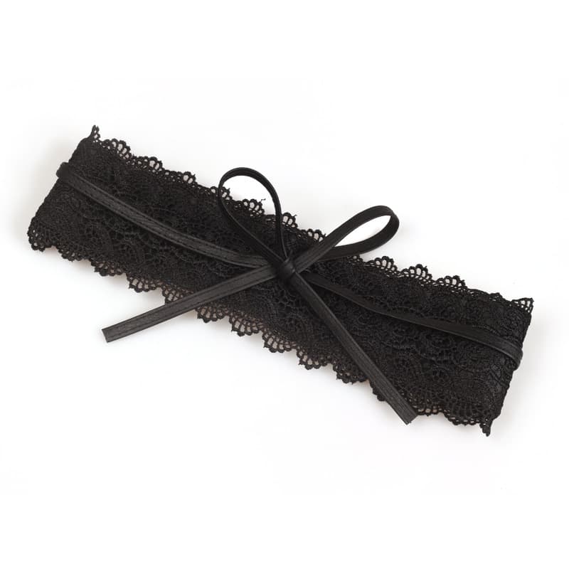 Multicoloured lace cute waist belt, lace dress 2