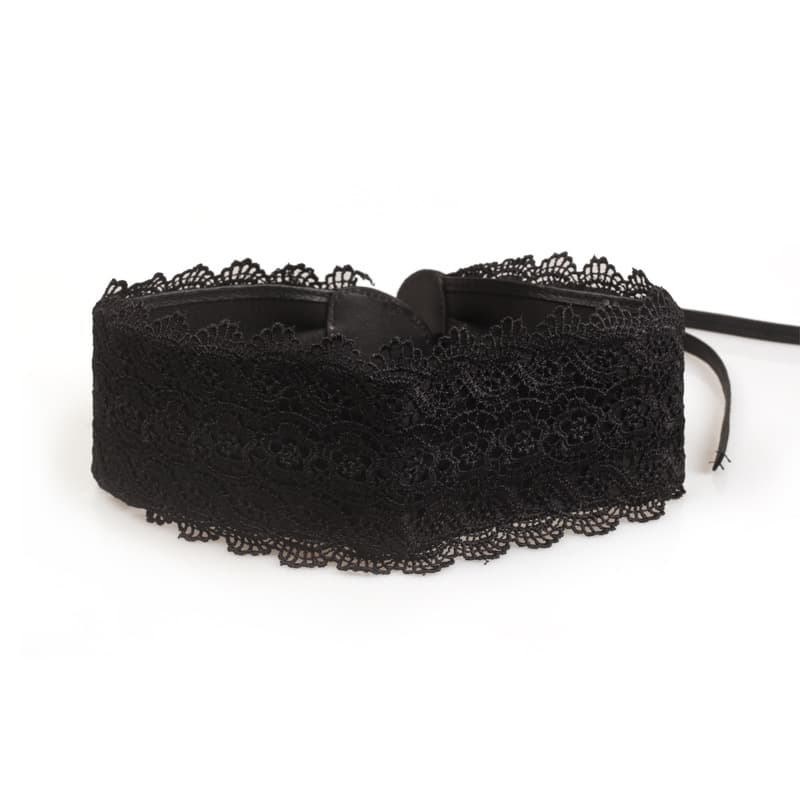 Multicoloured lace cute waist belt, lace dress 4