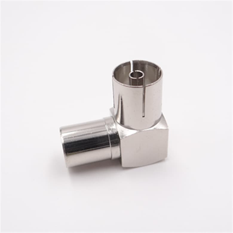 TV Set Top Box RF Adapter Connector 90 Degree 3