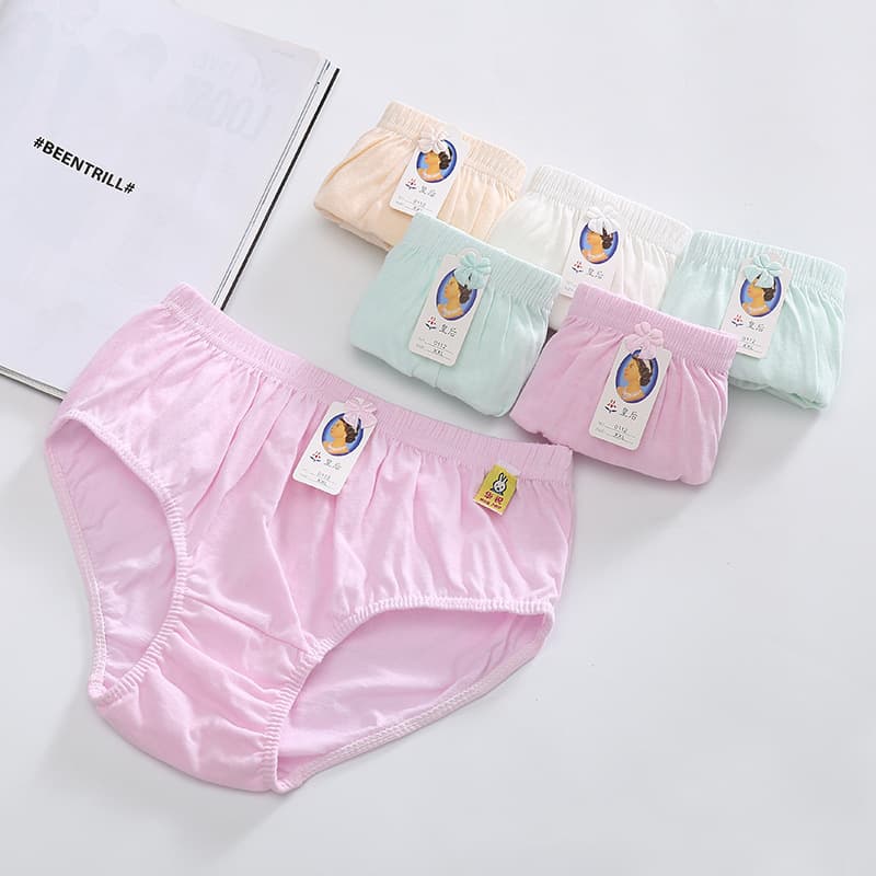 (Wholesale), cotton pants, solid color underwear, high waist, plus size, for middle age, direct factory sales 3