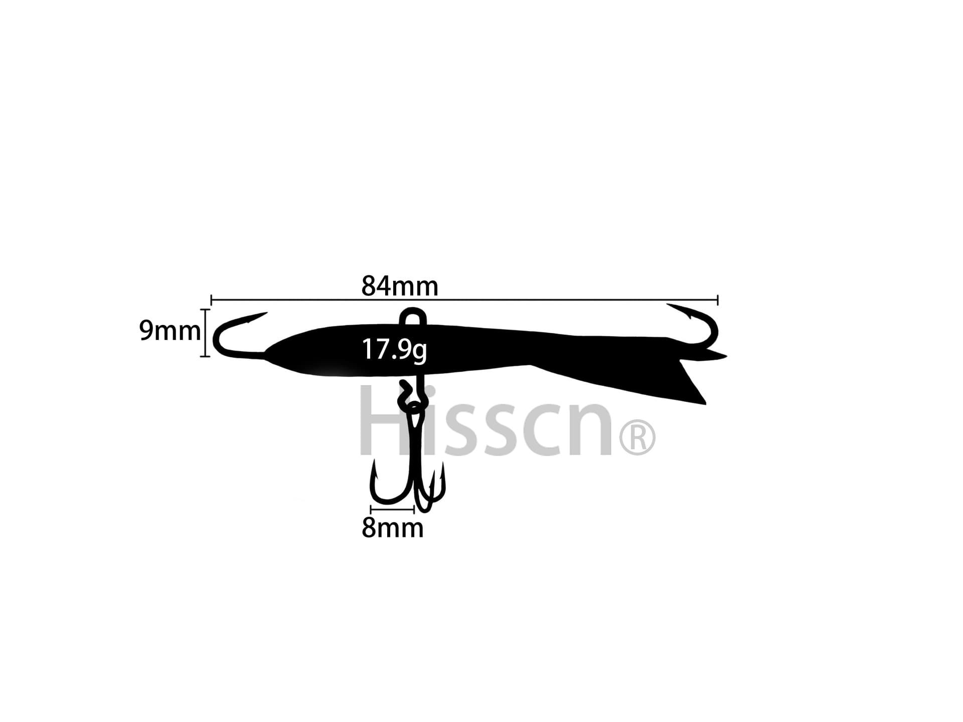 4 -color optional large balance ice fishing hook road sub -fake bait 83mm/18g metal bait fake fish mini lead fish bait 3