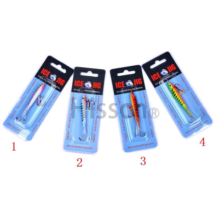 4 -color optional large balance ice fishing hook road sub -fake bait 83mm/18g metal bait fake fish mini lead fish bait