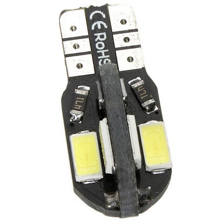 Auto light bulb T10 canbus 5630 8smd show wide light license plate lights car LED small light bubble multi -color 5