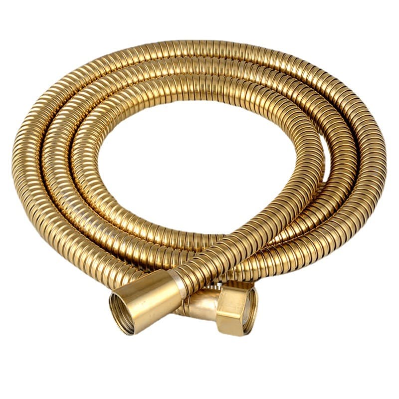 Gold -plated black shower hose nozzle stainless steel shower pipe space aluminum shower seat universal black gold model 5