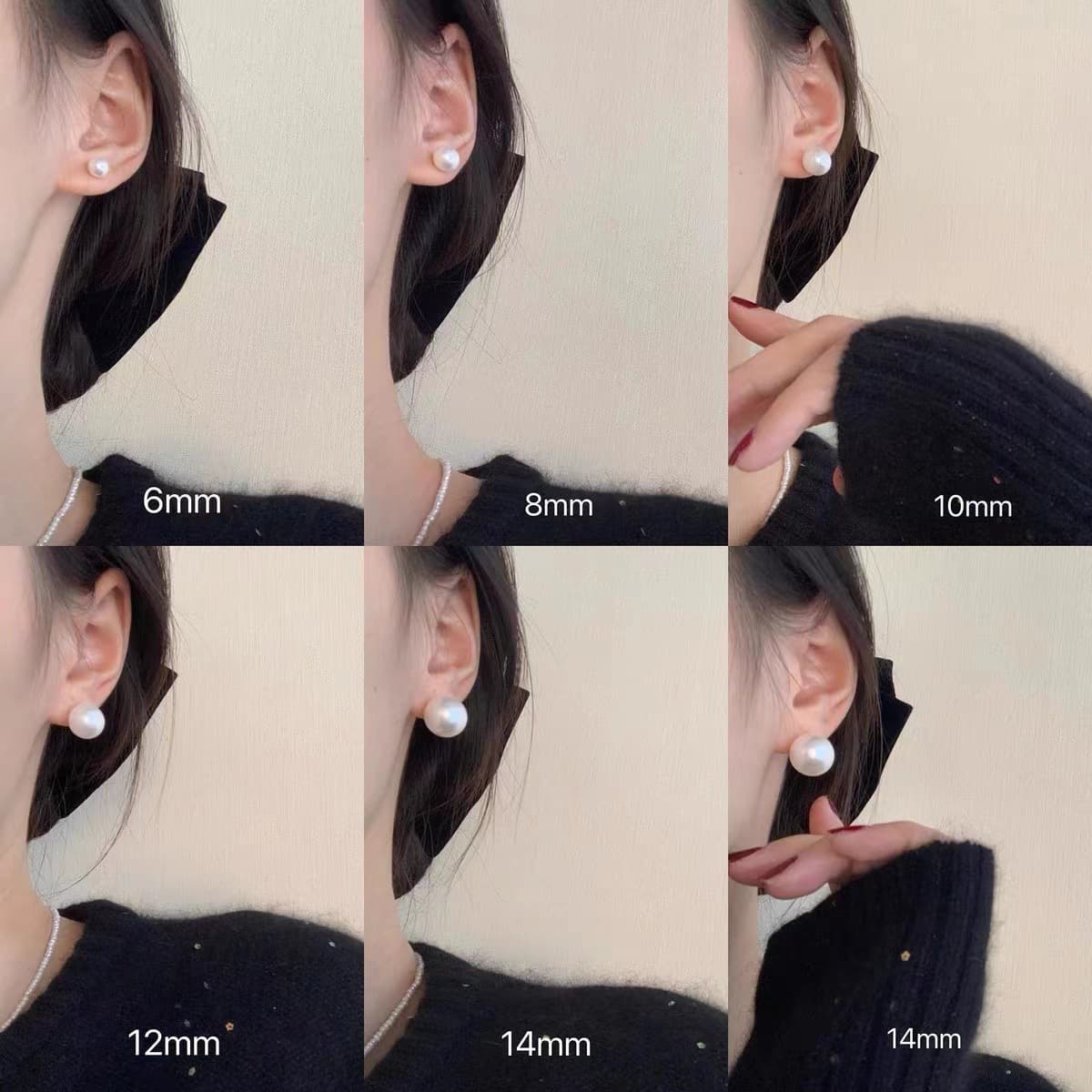 (Wholesale), fashionable earrings from pearl, trend accessory, simple and elegant design, Korean style