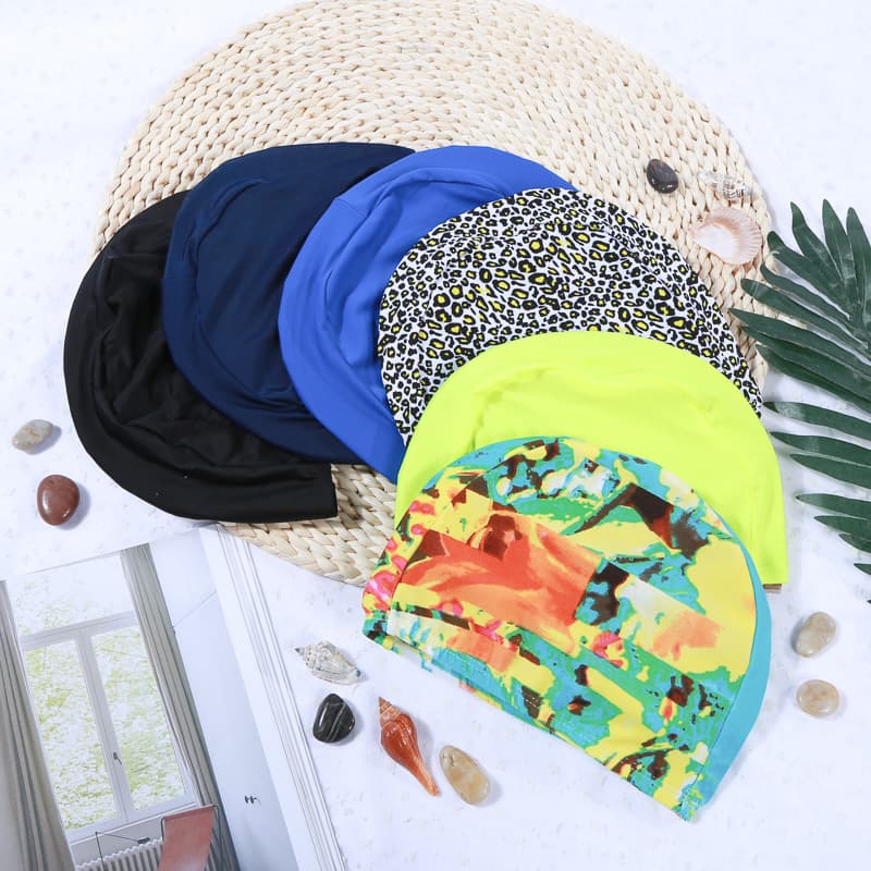 (Wholesale), beach swimming cap, hat for adults for men and women, travel swimming accessory, (Physicals), polyester 4