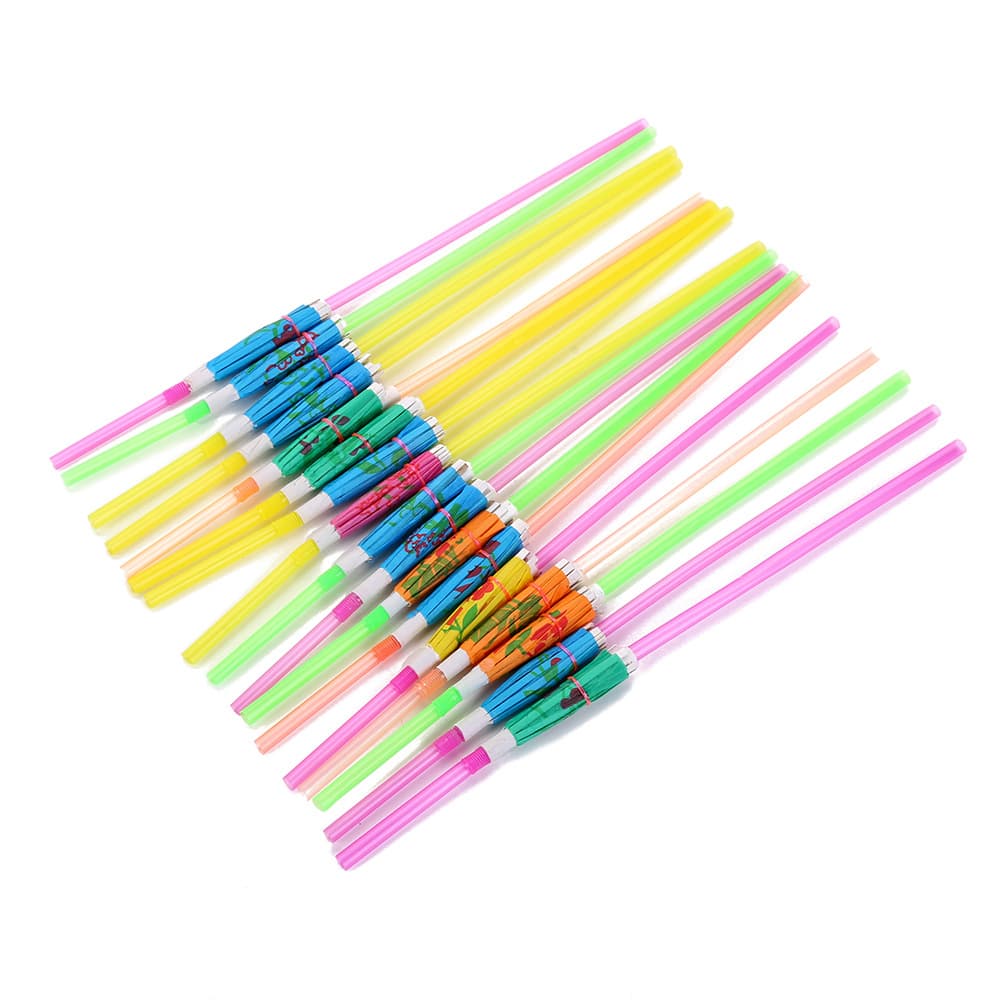 Straw, fluorescence plastic umbrella, DIY, (Physicals) 4
