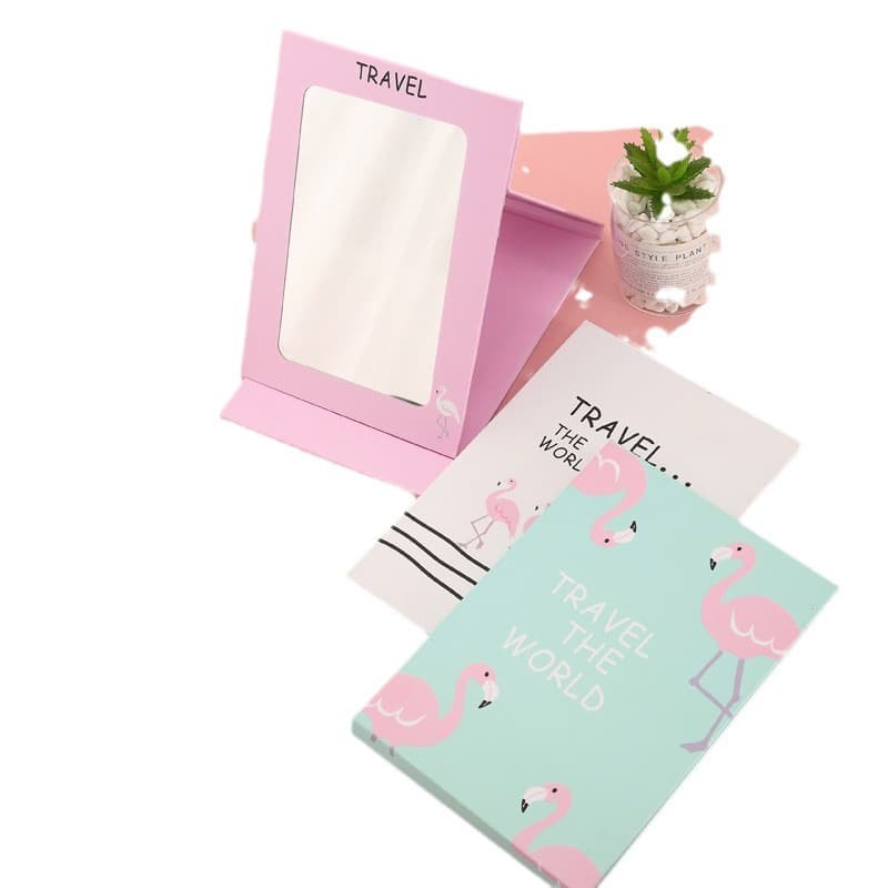 Cartoon folding makeup mirror portable cartoon dormitory paper mirror cute pocket portable cute style 5