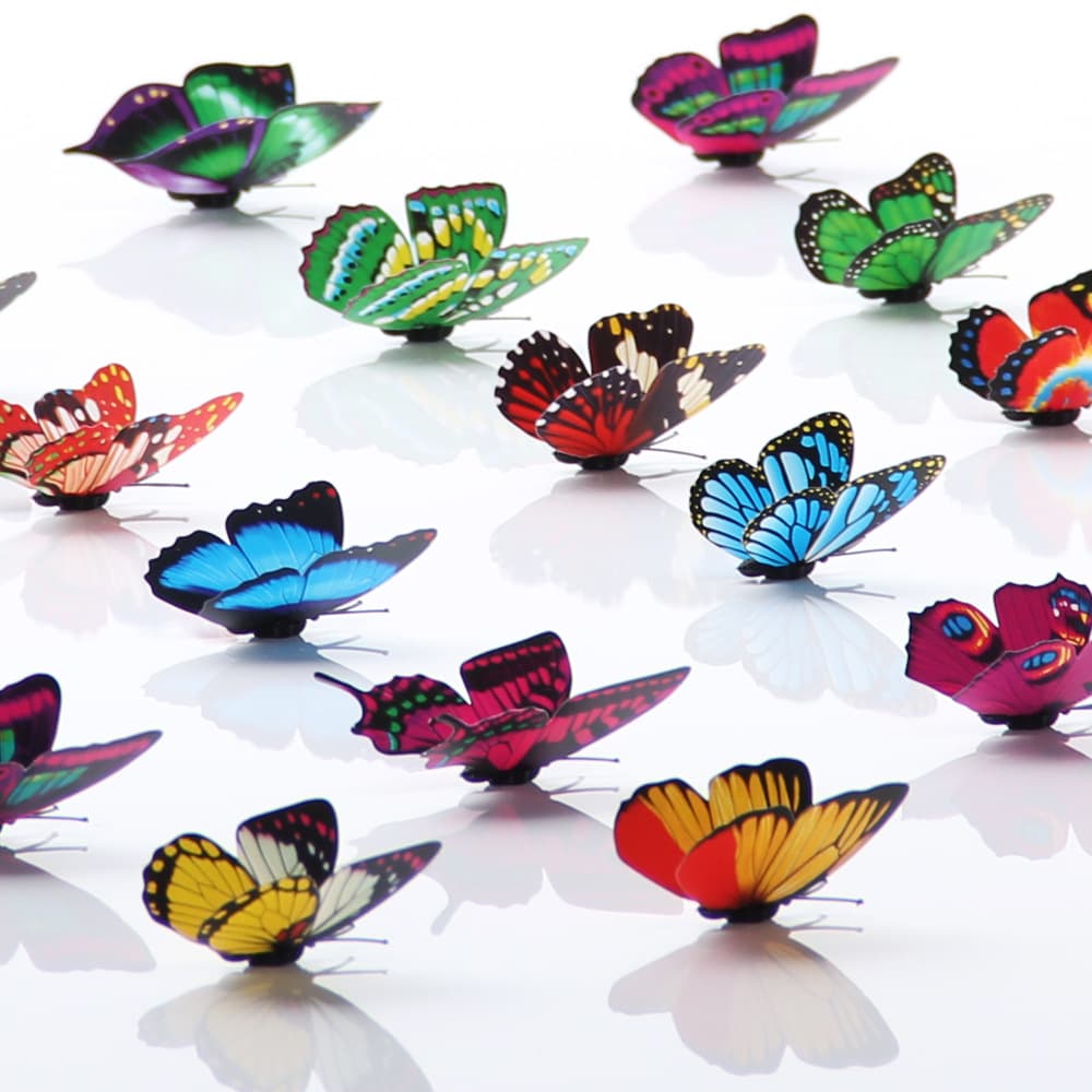 Realistic three dimensional cloth with butterfly, fridge magnet on wall, 6cm, 3D 2