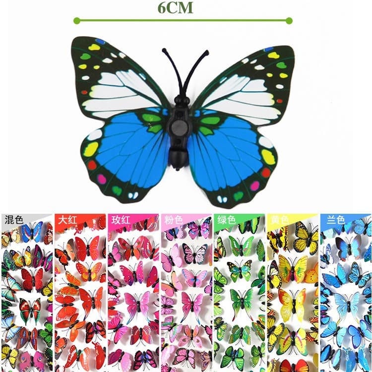 Realistic three dimensional cloth with butterfly, fridge magnet on wall, 6cm, 3D 4