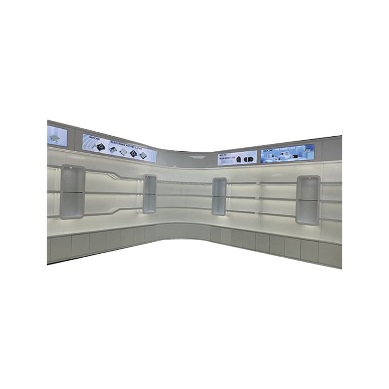 Customized painted cosmetics display cabinet with lights, beauty product display cabinet, shoe and hat bag sample live broadcast room exhibition hall 5