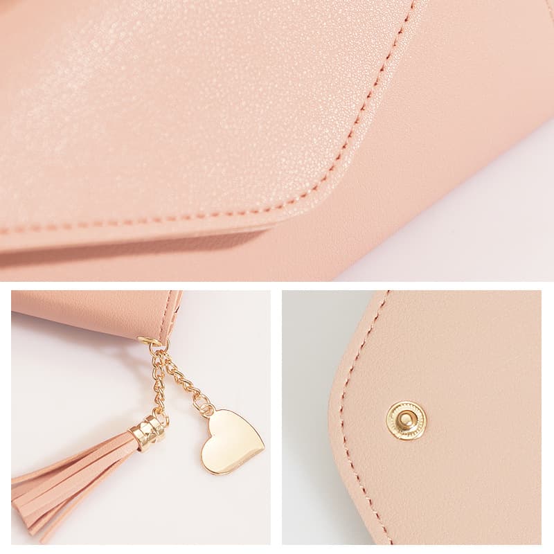 (Wholesale), wallet, long shoulder bag, fashionable pendant with tassels, maxi length, Korean style 3
