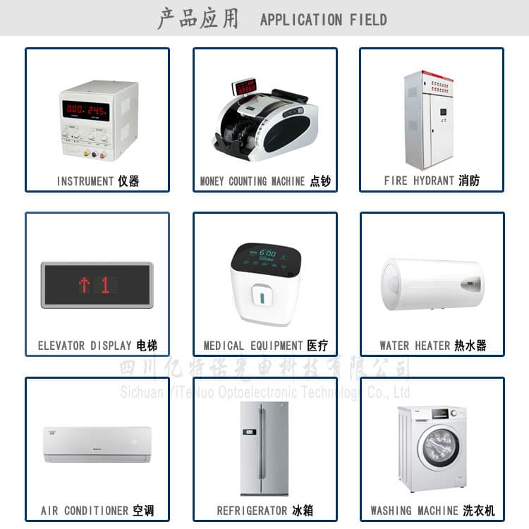 Oxygen Machine screen Massage device screen magnetic therapy instrument LED panel display screen opening mold custom EL-7005GG 4