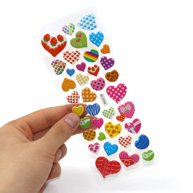 Cartoon three dimensional children's stickers, award, sticker for St. Valentine's Day, Birthday gift 3