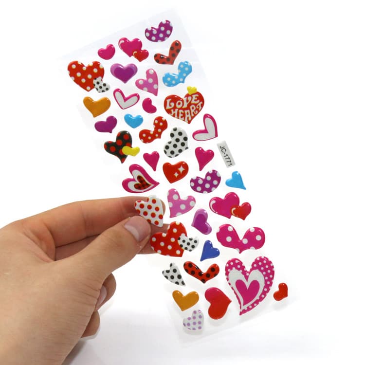 Cartoon three dimensional children's stickers, award, sticker for St. Valentine's Day, Birthday gift 4