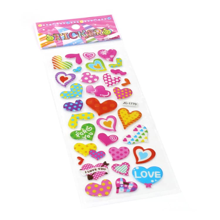 Cartoon three dimensional children's stickers, award, sticker for St. Valentine's Day, Birthday gift 5