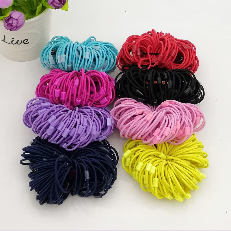 Children's plastic elastic hair rope, accessories, hair accessory, 3.5cm, DIY, Korean style 3
