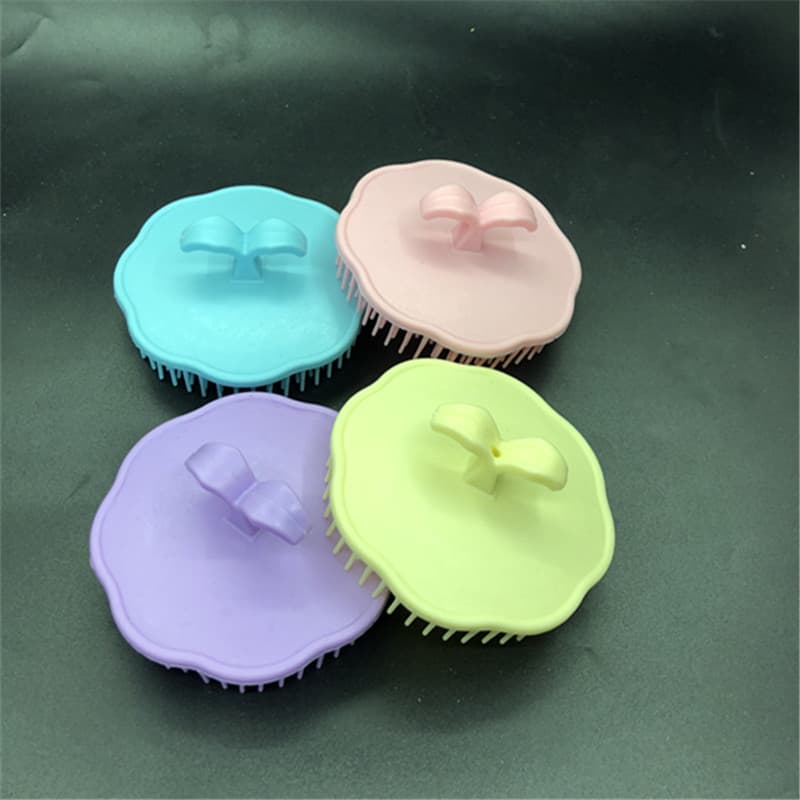 Colorful head massage brush hair combing tool with comb hair care scalp shampoo prevent hair loss cleaning 3