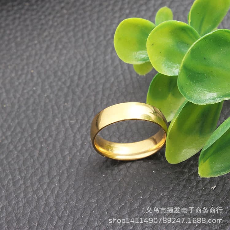 (Cross-border trading), fashionable glossy ring stainless steel, for beloved, European style, simple and elegant design 3