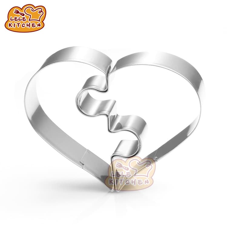 Compact mold stainless steel, set heart shaped for St. Valentine's Day, DIY 4