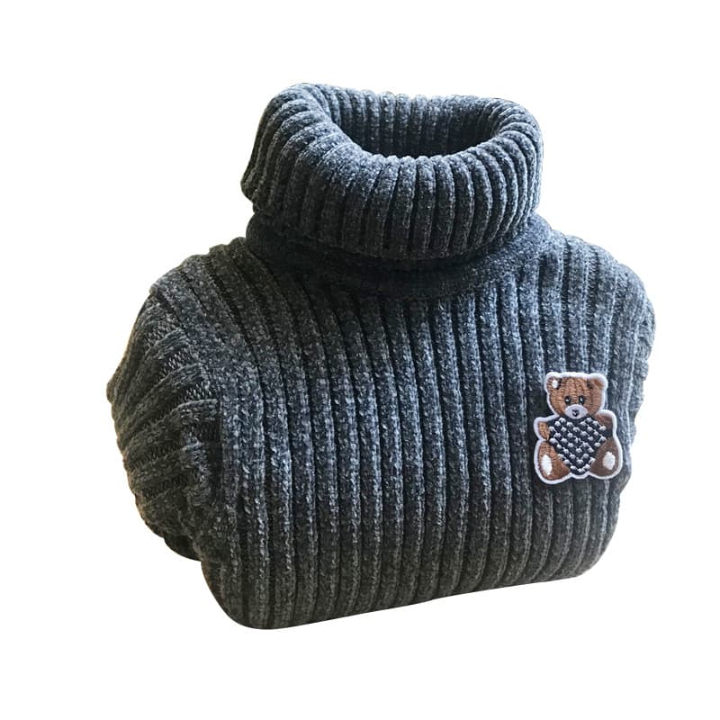 Elastic children's knitted sweater, with embroidery, children's clothing 4