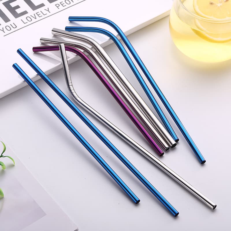 (Wholesale), creative straw stainless steel, set 3