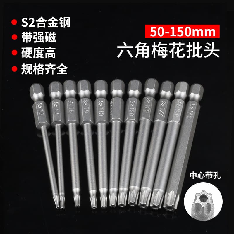 Magnetic electric screwdriver, hexagonal set, material, scale 1:4 3