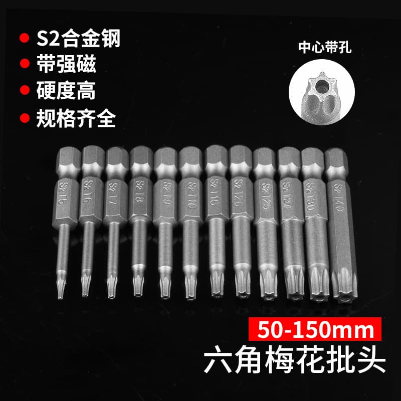 Magnetic electric screwdriver, hexagonal set, material, scale 1:4 4