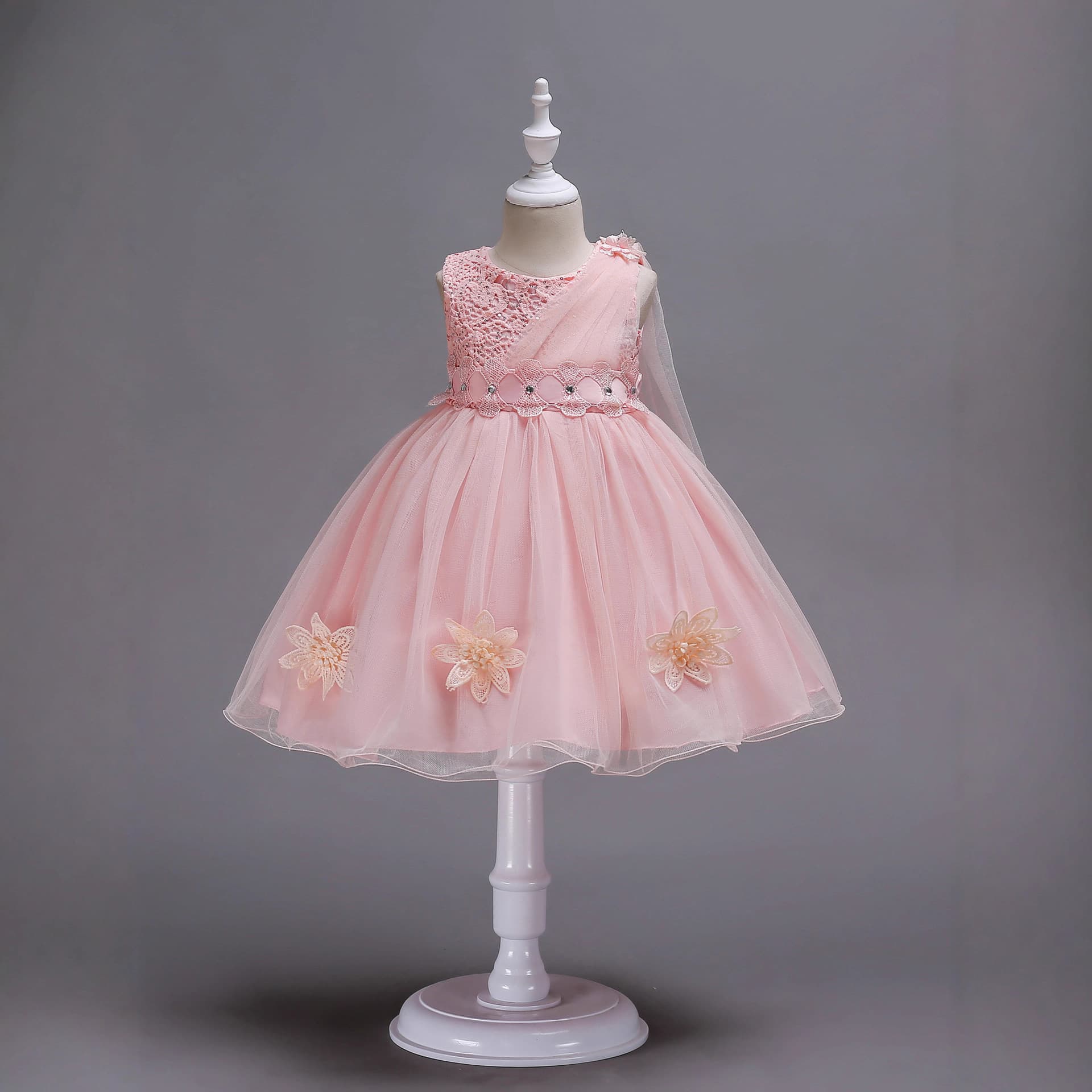 Summer children's wedding dress, skirt with bow, for teenagers 4