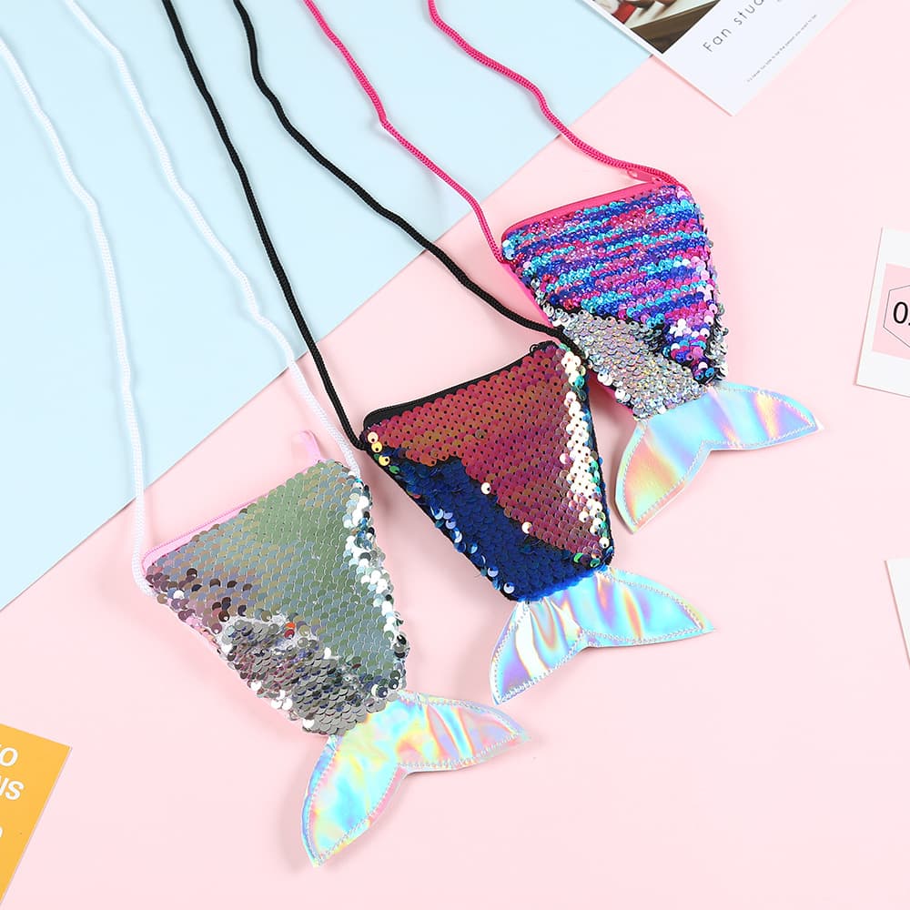 Wallet, coins, children's small bag, bag strap, two-color shoulder bag 3