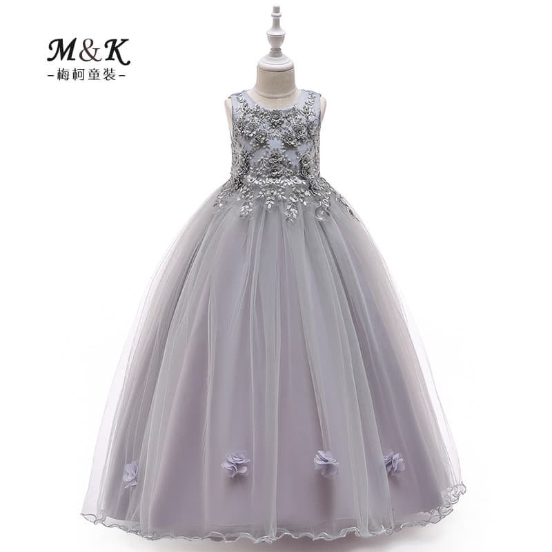 Children's small princess costume, wedding dress, long skirt, girl's skirt, flowered