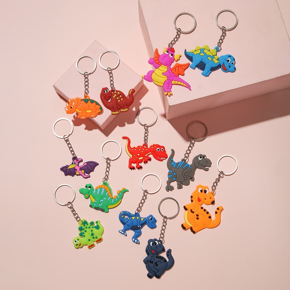 (Cross-border trading), dinosaur, keychain, transport PVC, pendant, accessory, toy, European style, Birthday gift 2