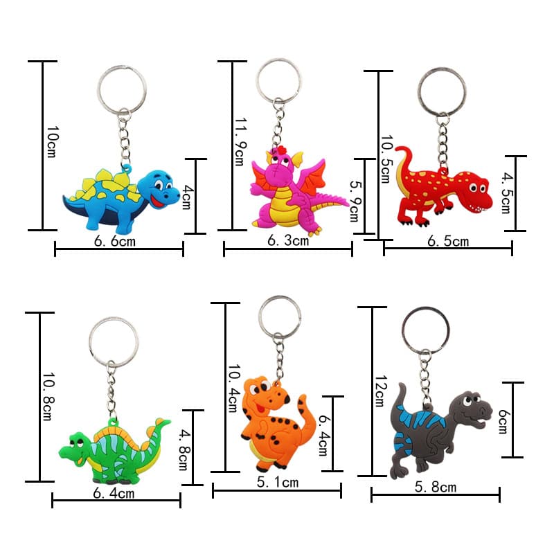 (Cross-border trading), dinosaur, keychain, transport PVC, pendant, accessory, toy, European style, Birthday gift 4