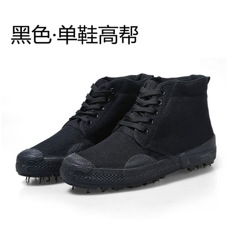 Factory wholesale military training shoe construction site labor insurance liberation shoes men's shoes high -top construction farmland labor insurance yellow gel shoes 4
