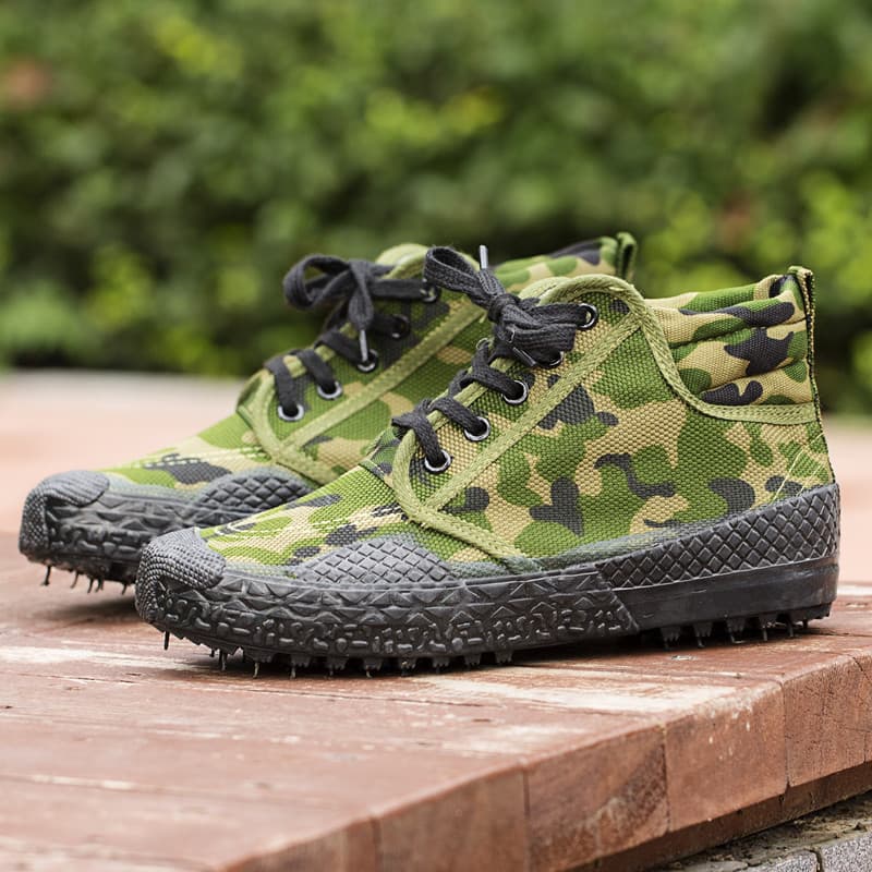 High-top rubber sole liberation shoes camouflage construction site outdoor labor work shoes labor protection yellow rubber shoes manufacturers wholesale 3
