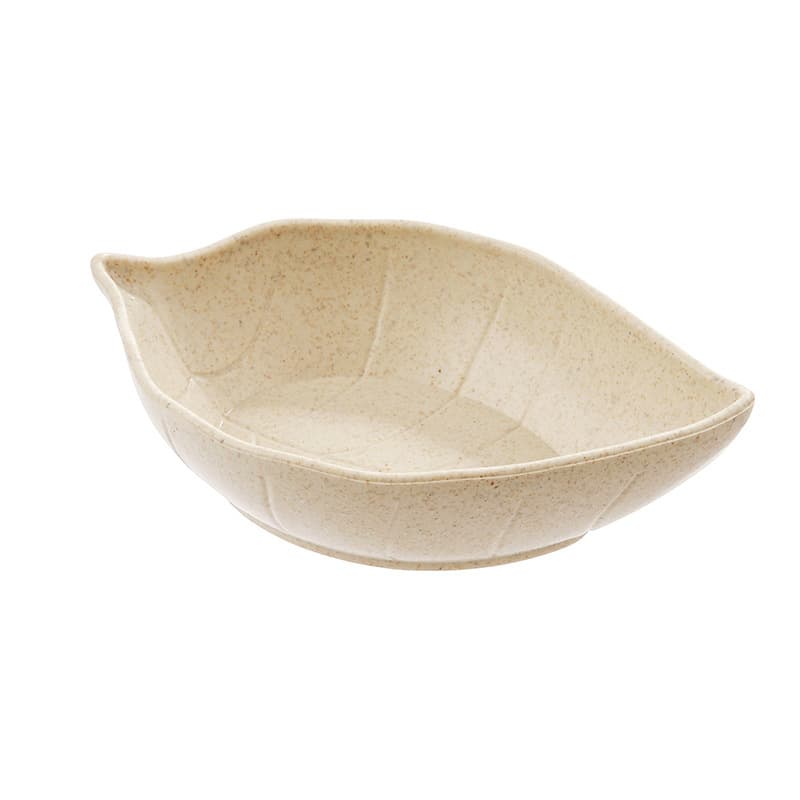 Household kitchen wheat straw seasoning disc leaves creative plastic round pickles and tableware dipping sauce snack dish 5