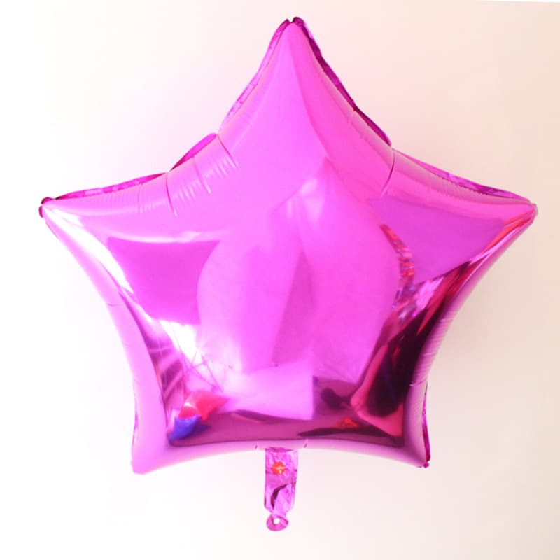 18 -inch pentagram monochrome aluminum film balloon birthday wedding festival party activity decorative supplies optical balloon 5