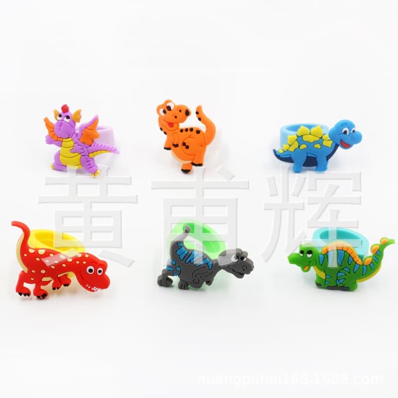 Dinosaur, children's cartoon ring, city style, Birthday gift 4