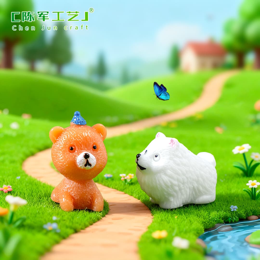 Small cute creative realistic cartoon resin decor, decorative accessory, DIY 4