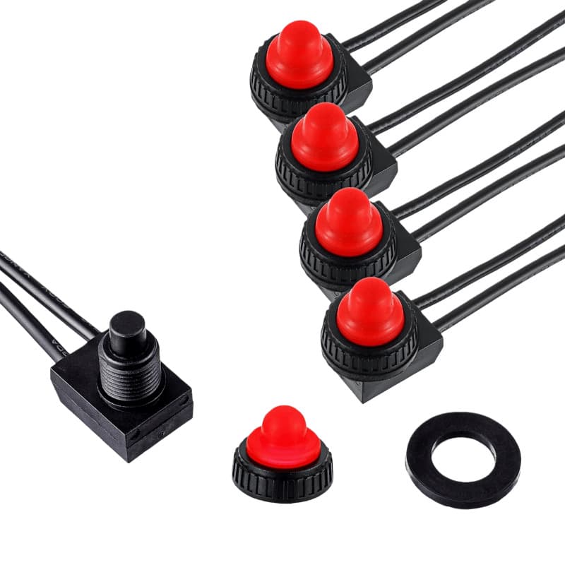 Waterproof modified button, power supply, switch key, 12mm 5